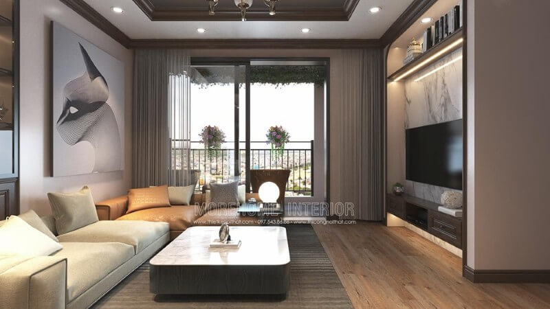 Mẫu thiết kế phòng khách chung cư phong cách hiện đại Thiết kế phòng khách chung cư