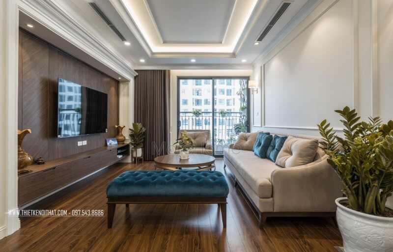 Mẫu sofa được xưởng sản xuất Moresofa của Morehome sản xuất dựa trên bản thiết kế 3D đẹp ấn tượng Thiết kế phòng khách chung cư