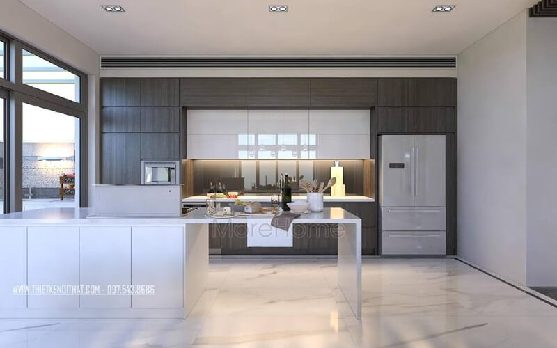 Thiết kế nội thất phòng bếp hiện đại, đẹp, sang trọng cho nhà phố, biệt thự. Thiết kế phòng bếp