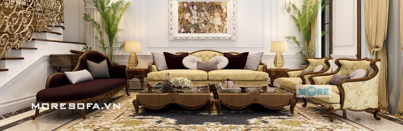 Sofa biệt thự tân cổ điển Sofa biệt thự tân cổ điển
