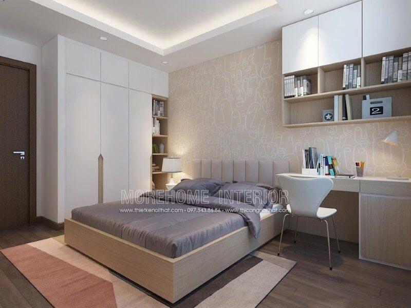 Giường ngủ gỗ công nghiệp hiện đại