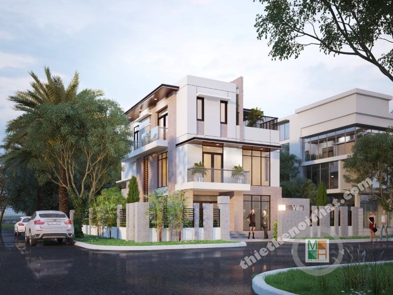 Thiết kế biệt thự đơn lập kiến trúc hiện đại ở Phú Mỹ Hưng Sài Gòn