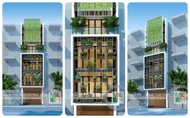 Thiết kế kiến trúc xanh cho nhà phố 3 tầng tại Xuân La, Tây Hồ, Hà Nội